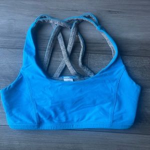 Ivivva blue size 12 cross cross sports bra
